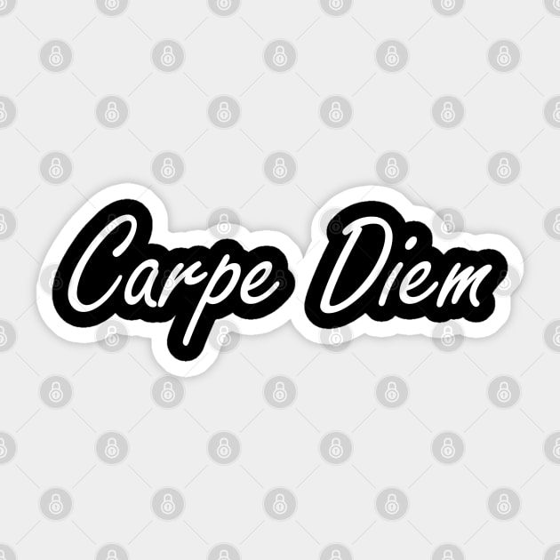 Carpe Diem Basic Sticker by ChilledTaho Visuals